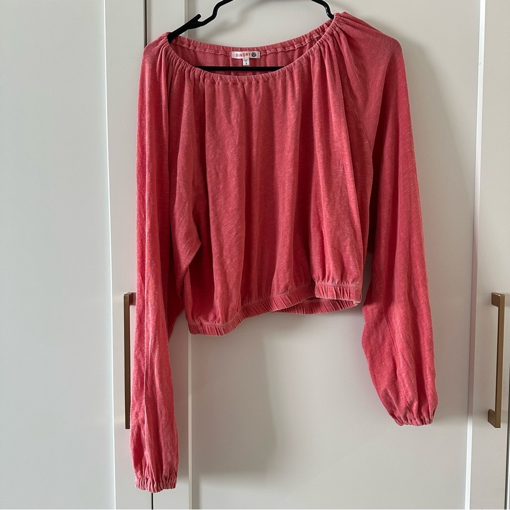 Women's Pink Long Sleeve Top